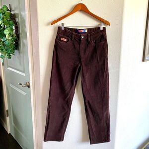 Empyre brown corduroy cotton straight jeans size 27 skater streetwear baggy